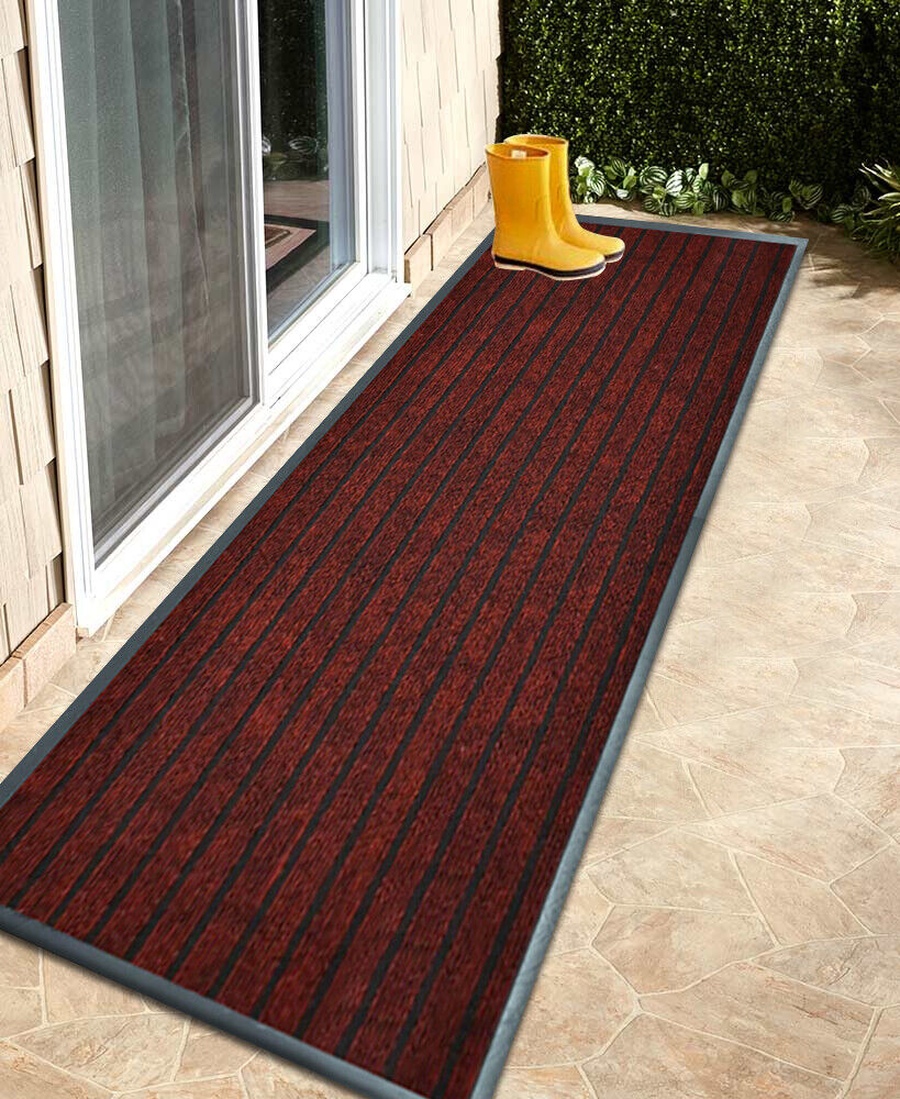 Rubber Backed Heavy Duty Barrier Door Mat Non Slip Hallway Kitchen Runner Rugs - Image 8